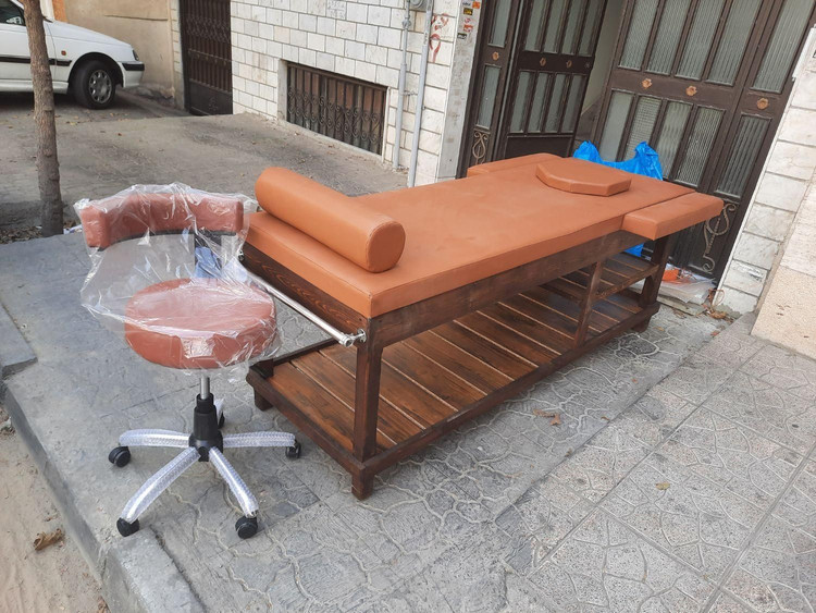 تخت ماساژ تمام چوب روس و تشک فوق طبی